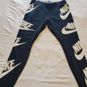 Nike All Over Logo Print Leggings